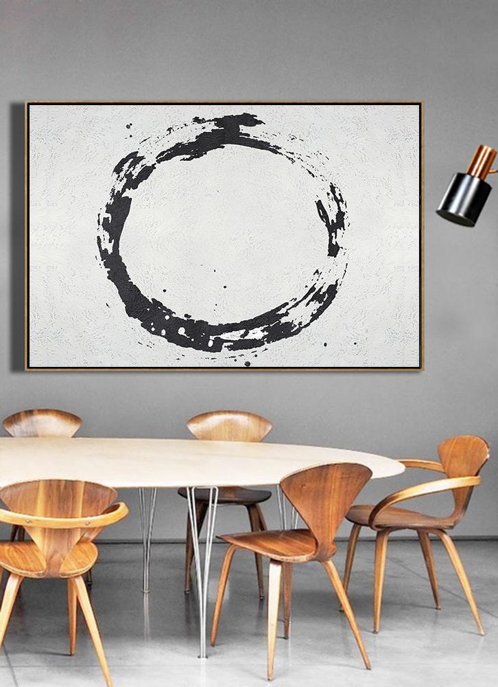 Horizontal Minimalist Circle Art #MN19C - Click Image to Close